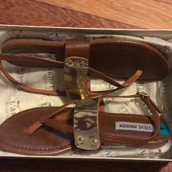 Steve Madden Shoes - Steve Madden, gold plated sandals